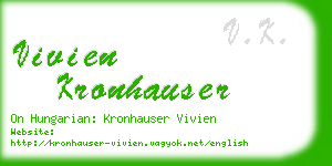 vivien kronhauser business card